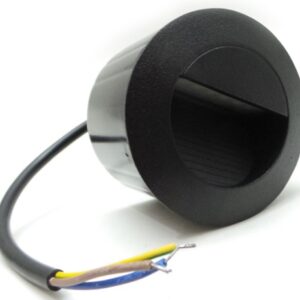 Segnapasso Incasso Rotondo Nero LED 3w Luce Natura